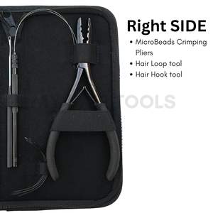 Kit de Herramientas para Extensiones de Cabello de Salón, Aguja de Bucle y Gancho, Pinza para Crimpar Microperlas, Anillo de Separación Rápida, Clips de Sección y Agujas de Coser - Product Image 3