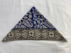 Hand Block Print Blue Cotton <b>Bandana</b> Scarf Bohemian Paisley <b>Design</b> Eco Friendly Hair Wrap Gift For Her - Product Image 4