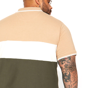 100% coton grande taille hommes pour polos respirant surdimensionné à manches courtes Golf t-shirts solide motif tricoté tissu - Product Image 6