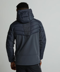 Veste matelassée en duvet softshell à capuche épaisse de haute qualité avec logo personnalisé, mode d'hiver, pour hommes, nouvelle veste matelassée en duvet décontractée d'hiver - Product Image 4