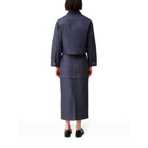 Veste en jean automne-hiver pour femmes manteau à boutons à carreaux à manches longues vêtements de dame en nylon coton prix approprié pakistan personnalisé OEM - Product Image 4