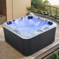 Accessoires de spa luxueux pour 6 personnes, bain à remous extérieur, spa portable, jacuzzi en acrylique, style moderne, baignoires de spa extérieures