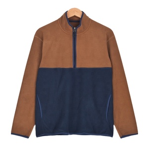 Customizable OEM <b>Men's</b> Double-Sided <b>Thick</b> 100% Cotton <b>Fleece</b> <b>Jacket</b> Zipper-Up One-Piece Hooded Sweatshirt Stand Loose for Winter - Product Image 5