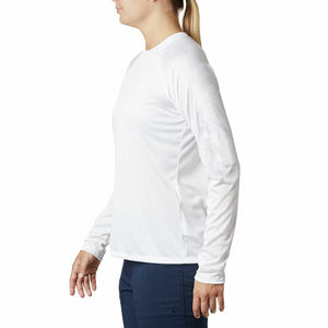 Camisetas informales de la mejor calidad Tela de LICRA de poliéster ecológica Logotipo personalizado Secado rápido Transpirable Cuello redondo Manga larga Sólido - Product Image 3