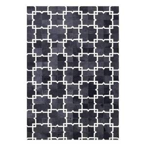 Tapis en cuir à damier Chic Vintage Flair avec motif rayé pour salon chambre et salle à manger tapis et ensembles - Product Image 1