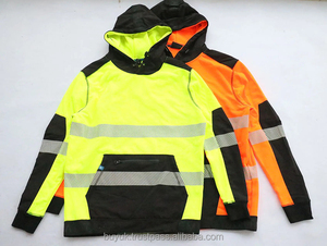 Camisas de construcción al por mayor de OEM y ODM con sudaderas con capucha reflectantes de seguridad Logotipo personalizable Ropa de seguridad en el trabajo - Product Image 5