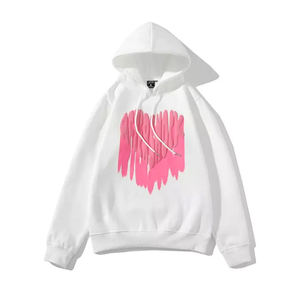 En vrac 100% coton bouffée impression Streetwear pull à capuche fabricants Logo personnalisé surdimensionné bouffée impression sweats à capuche - Product Image 6