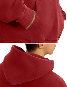 High Quality Men's 100% Cotton Boxy Hoodies Lightweight Quickdry Streetwear Pullover with Customized Logo Printing for Autumn - Product Image 5