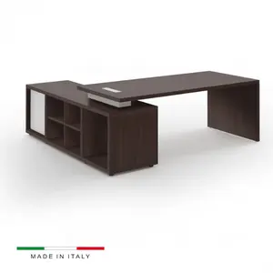 High Quality With Cabinet Italy Design Executive Office Desk Wood Panel In Modern Style Office Furniture