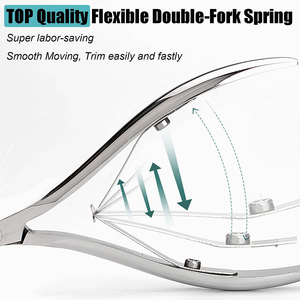 Top Double Fourche Ressort Action Cuticule Nail Nipper Pleine Mâchoire En Acier Inoxydable Cuticule Nail Art Nipper pour Bébé Doigt Utilisation - Product Image 3