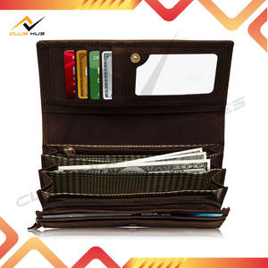 Cartera de Cuero Genuino para Mujer con Diseño Floral y Bloqueo RFID - Duradera, con Logotipo Personalizado en Color Degradado y Diseño de Transferencia Térmica - Product Image 4