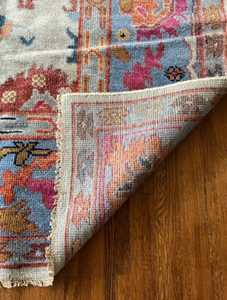 Alfombra anudada a mano de diseño moderno hecha a mano, hermoso color vibrante, patrón abstracto persa turco, tamaño personalizable disponible - Product Image 2