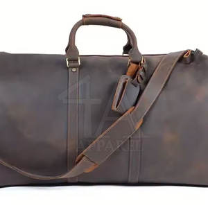 กระเป๋าทรงดัฟเฟิลหนังอเนกประสงค์ที่ออกแบบมาสำหรับยิมสำนักงานการเดินทางและธุรกิจที่มีหนังคุณภาพสูง - Product Image 4