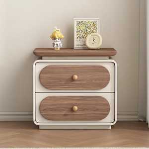 Modern White <b>Aesthetic</b> Wood Nightstand with Drawers for <b>Bedroom</b> Storage Home Furniture - Product Image 3