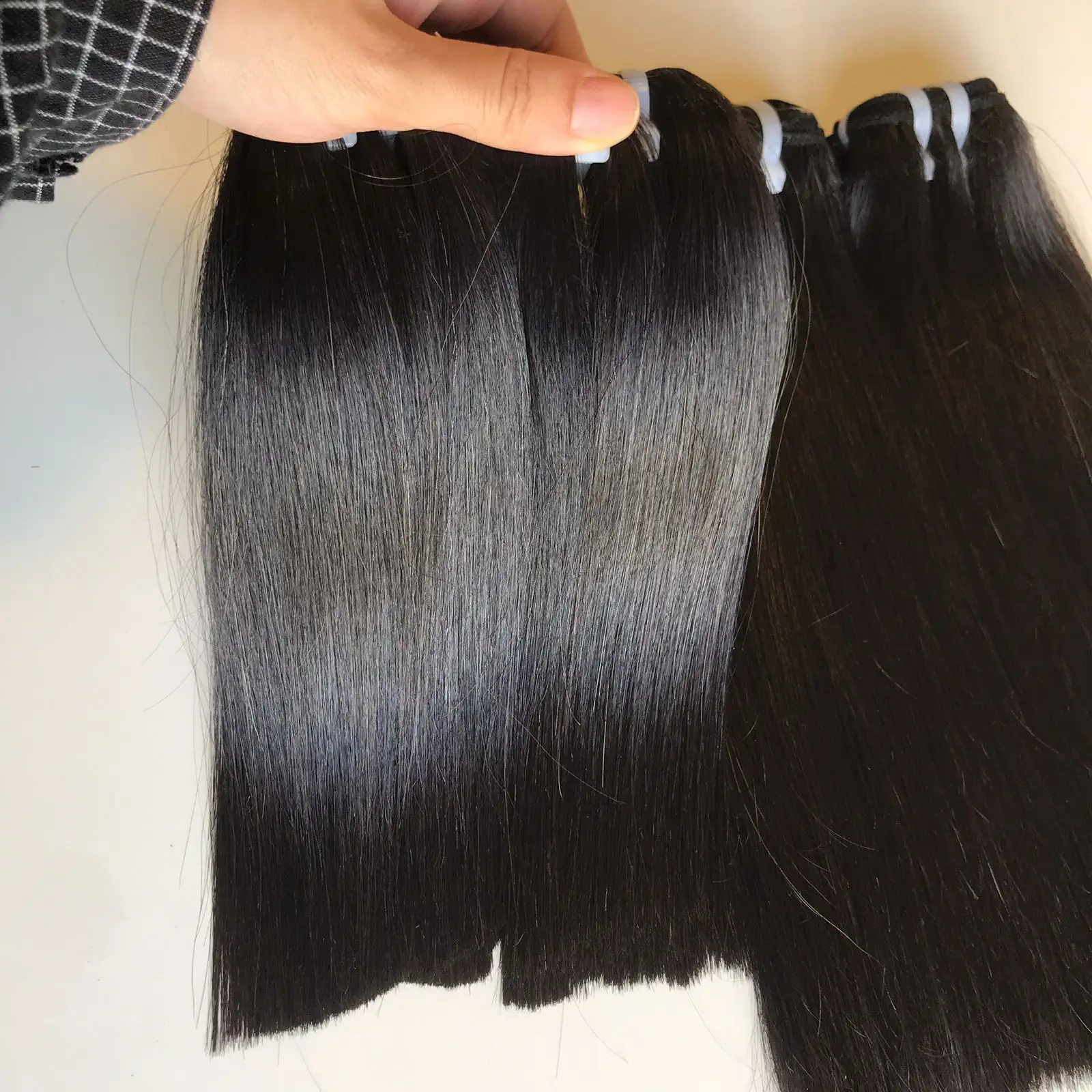 In Stock Vietnamese Raw Human Hair Extensions Bone Straight Natural Color Fast SHipping DHL FedEx