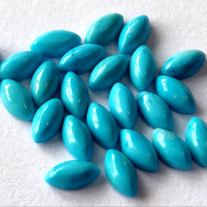 Cabochon de marquise turquoise naturelle de la Belle au bois dormant de l'Arizona 2x4mm de qualité supérieure-Loose Arizona Turquoise Marquise - Product Image 1