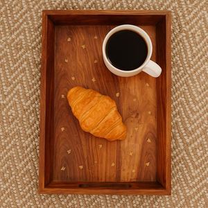 Bandeja Rectangular de Madera Hecha a Mano Más Vendida con Asas Recortadas para Decoración del Hogar, Mesa de Centro, Uso en Hoteles y Restaurantes - Product Image 6