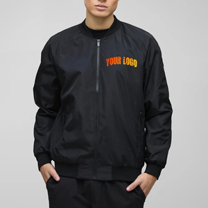 OEM High Street Style Men <b>Polyester</b> <b>Fabric</b> Pain Dyed Varsity Jacket Pus Size Half Zipper Collar Thickened Warm Baseball Jacket - Product Image 4
