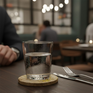 Posavasos de Madera con Patrón de Rayo Natural Hechos a Mano |   Accesorios de Mesa Modernos, Ecológicos y No Tóxicos a Precio de Mayoreo - Product Image 4