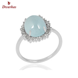 Fabricant de bijoux design de luxe Bague multi en argent sterling 925 avec pierres précieuses aigue-marine - Product Image 1