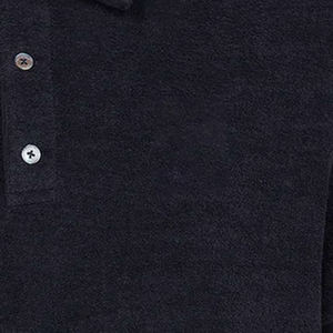 Logo personnalisé plaine 100% coton de haute qualité vierge éponge velours Polo pour hommes chemises unisexe Logo personnalisé hommes Polo Shirt - Product Image 3