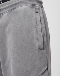 Pantalon de survêtement décontracté pour homme, personnalisé, en toile épaisse, coupe ample, jambe large, délavé à l'acide, taille élastique, respirant, avec logo personnalisé, 100% coton - Product Image 5