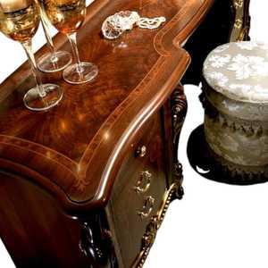 Table à langer moderne du milieu du siècle en teck massif de luxe avec miroir |   Ensemble de coiffeuse classique fait main pour chambre à coucher et salon, écologique - Product Image 2