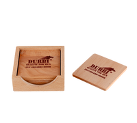 Lot de sous-verres en bois tendance et promotionnels, de qualité supérieure, avec logo personnalisé, emballage cadeau fait main, pour usage professionnel – Vente en gros à prix réduit