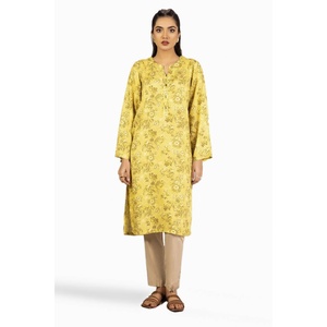 Camisa de Mujer Amarilla de Viscosa con Estampado Floral, Botones, Estilo Vintage, Corte Holgado, Talla XL, Tejido de Chifón Corto para Otoño - Product Image 2