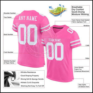 Camiseta de fútbol americano sublimada personalizada profesional Camiseta de fútbol americano local y visitante - Product Image 5