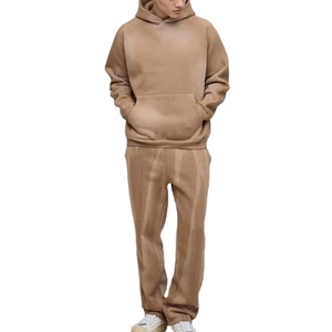 Ensemble de survêtement pour homme OEM, vêtements de jogging d'entraînement, streetwear pour homme, logo personnalisé, couleur personnalisée, survêtement en molleton de coton pour homme 2026 - Product Image 1