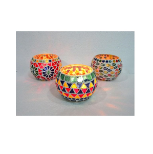 Nouveau design porte-bougies en verre, ajout luxueux porte-bougies en mosaïque de foudre pour la maison haute qualité Votive - Product Image 2