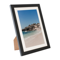 Support d'affichage de bureau moderne en PVC imitation bois 4x6 pouces avec chevalet décoratif pour cadre photo