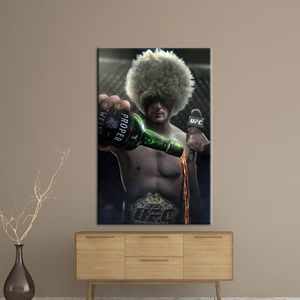 ภาพพิมพ์บนผ้าใบลาย Khabib Nurmagomedov Fighter Motivation พร้อมกรอบสำหรับตั้งโชว์ - Product Image 1