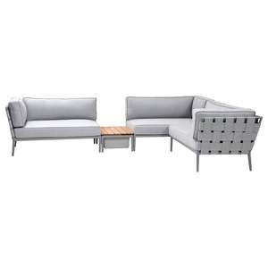 Modern Outdoor Conic Sectional with Table/Storage Aluminum Construction - Product Image 1