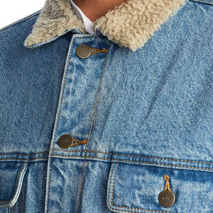 แจ็คเก็ตยีนส์ผู้ชายราคาดีที่สุด แจ็คเก็ตยีนส์สีพื้นเรียบง่าย แจ็คเก็ตยีนส์ใส่สบาย แจ็คเก็ตยีนส์ฤดูหนาวสำหรับขาย - Product Image 5