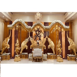 Decoración DE BODA Srilankan exclusiva, decoración de escenario, gran boda hindú, Shiv Parvati, escenario de tendencia, escenario de recepción de boda - Product Image 1