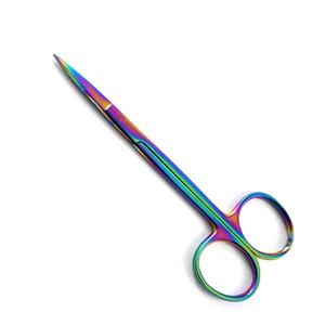 Tijera de Iris para cirugía de punta fina de Color titanio, tijera de Iris médica profesional de acero inoxidable de 4,5 pulgadas - Product Image 3