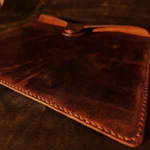 Elegant Durable Genuine Leather Portable <b>Laptop</b> <b>Sleeve</b> for Business Professionals Office Study and Daily Travel GLS-0215 - Product Image 5