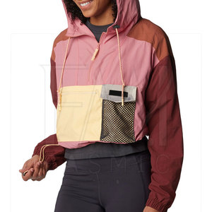 Veste coupe-vent matelassée d'hiver pour femme, taille personnalisée, respirante, écologique, col à capuche, fermeture éclair, 100% polyester pour - Product Image 2