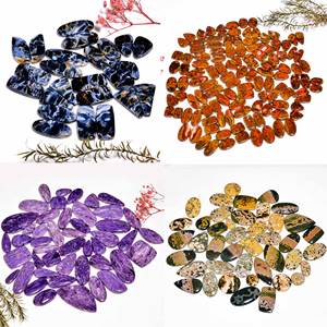 Quartz naturel semi-précieux, cabochon ovale, pierre précieuse à dos plat, pierres lâches faites à la main pour la fabrication de bijoux - Product Image 4