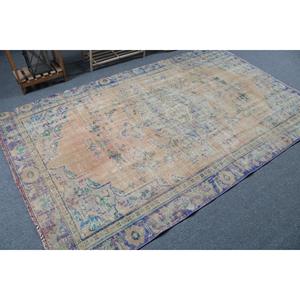 Alfombra Turca de 5.1x8.3 pies (154x254 cm), Alfombra Vintage Azul Sólido - Product Image 2