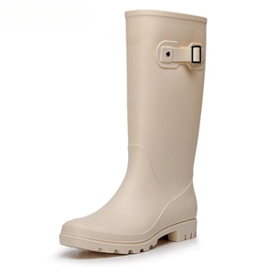 Bottes de pluie pour femmes à tube haut, semelle moulée antidérapante haute résistance, tige en <span class=keywords><strong>PVC</strong></span>, modèle 901, surchaussures longues pour adultes - Product Image 5