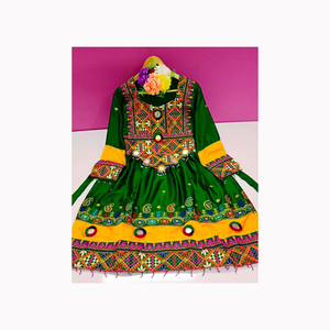 Kochi afghan Robe/vêtements faits à la main Broderie complète Robe de fête traditionnelle afghane Robe de culture pachtoune afghane - Product Image 6