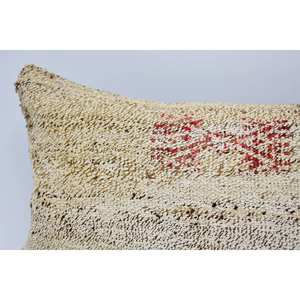 12X36นิ้วแบบชนบทหมอนผ้าขนแกะสีเบจถักลายดอกไม้วินเทจสำหรับใส่สบายสไตล์อมตะ - Product Image 2