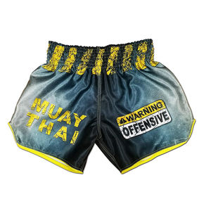 Pantalones cortos tailandeses transpirables de talla grande, entrenamiento de artes marciales, deporte de boxeo, 100% poliéster, pantalones cortos cómodos de entrenamiento Muay Thai 2025 - Product Image 5