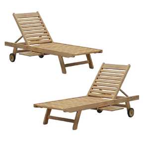 Chaises longues pliantes en bois massif écologiques modernes très vendues, mobilier d'extérieur de haute qualité - Product Image 4