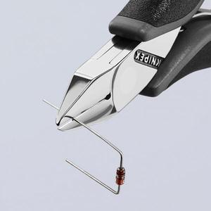 Cortador Diagonal Electrónico Knipex con Mango Pulido a Espejo, Empuñaduras Multicomponente, Punta Puntiaguda y Bisel Pequeño para Tareas de Corte con Tijeras - Product Image 3