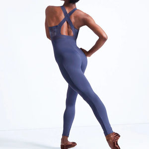 Mono de yoga acanalado para mujer, elástico, ceñido al cuerpo, cuello redondo, manga larga, ropa deportiva urbana, de alta actividad, cintura alta, transpirable - Product Image 6