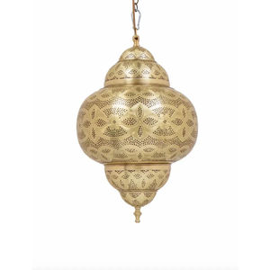 Lámpara Colgante de Techo Estilo Marroquí Vintage, Acabado en Latón Antiguo, Lámpara Colgante de Metal, Decoración del Hogar Estilo Árabe, En Oferta - Product Image 1